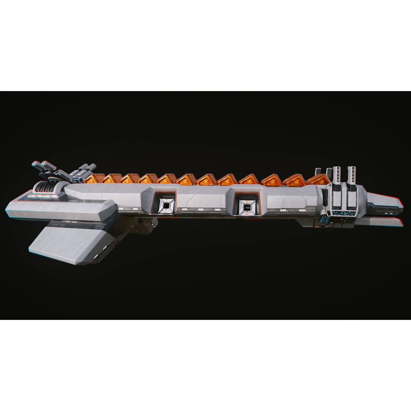 Spaceship Fighter - Low-Poly Game-Ready 3D Model - View 12