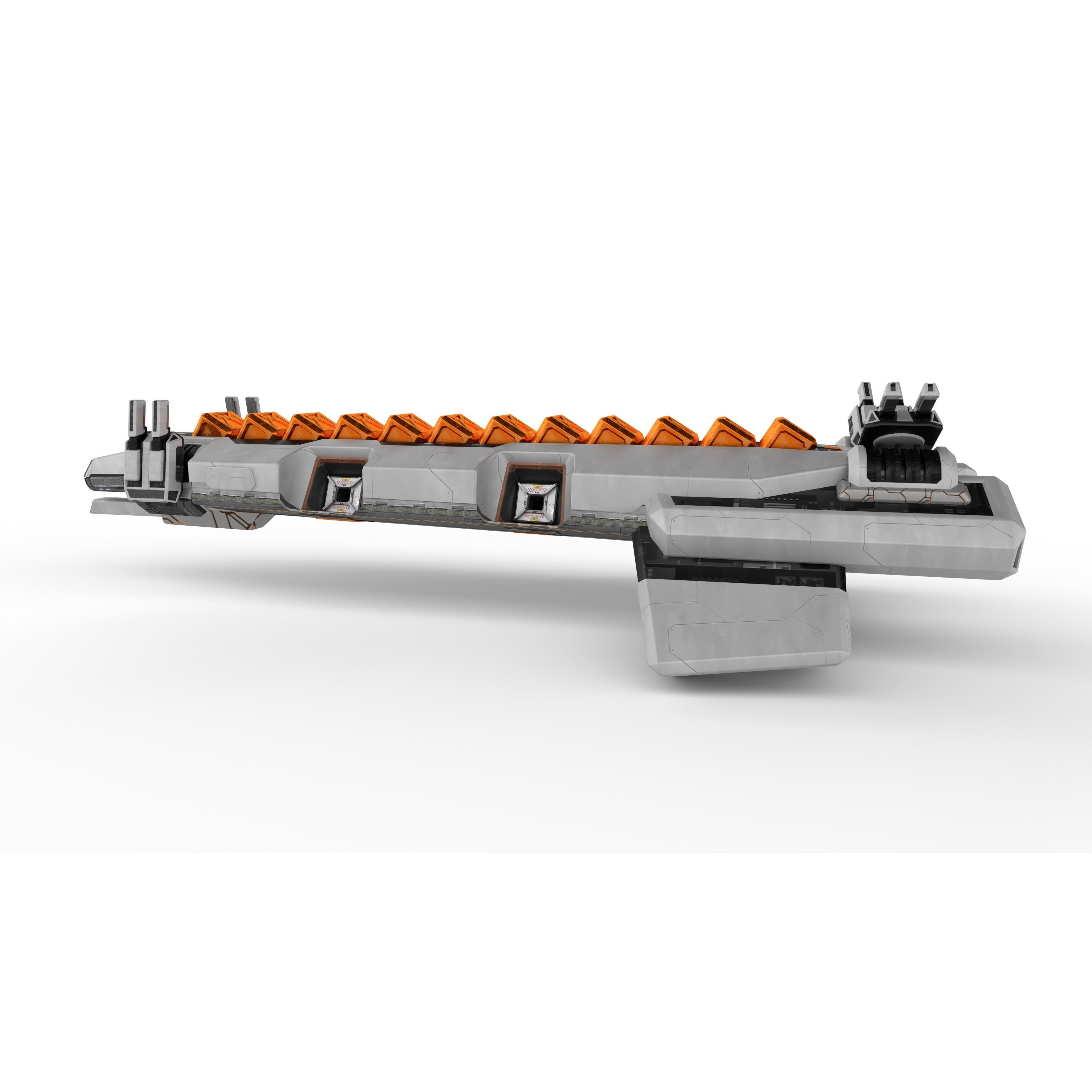 Spaceship Fighter - Low-Poly Game-Ready 3D Model - View 13