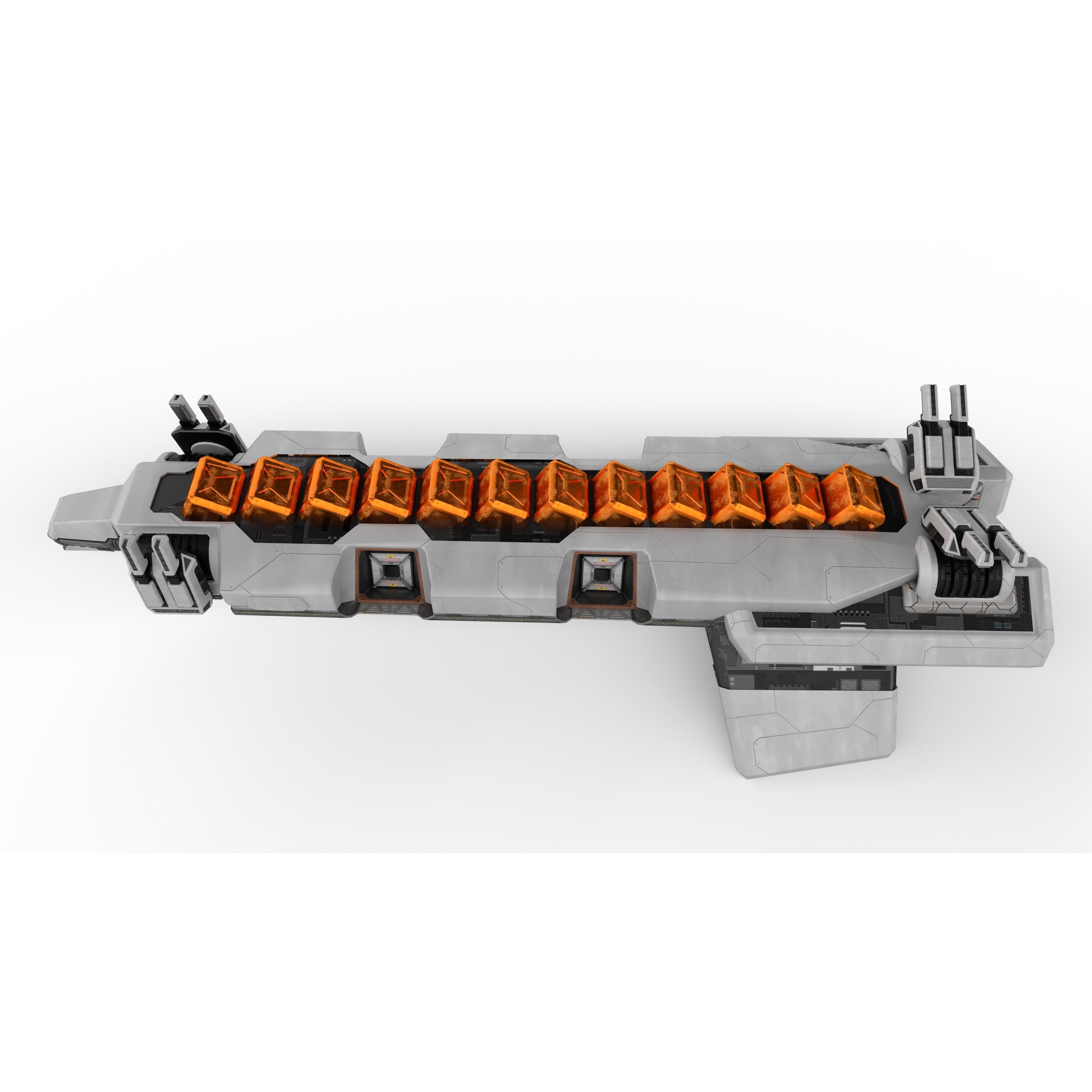 Spaceship Fighter - Low-Poly Game-Ready 3D Model - View 14