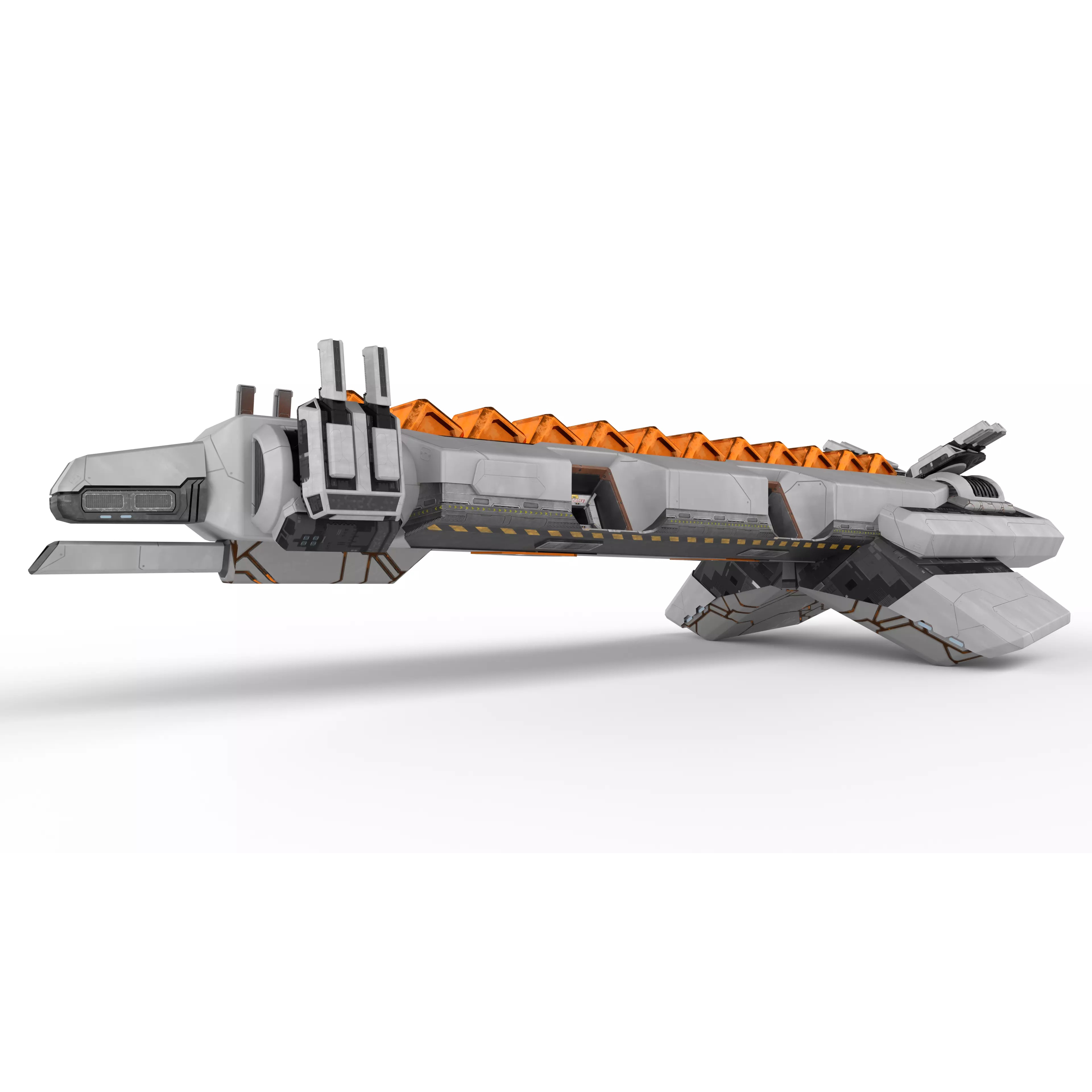 Spaceship Fighter - Low-Poly Game-Ready 3D Model - View 2