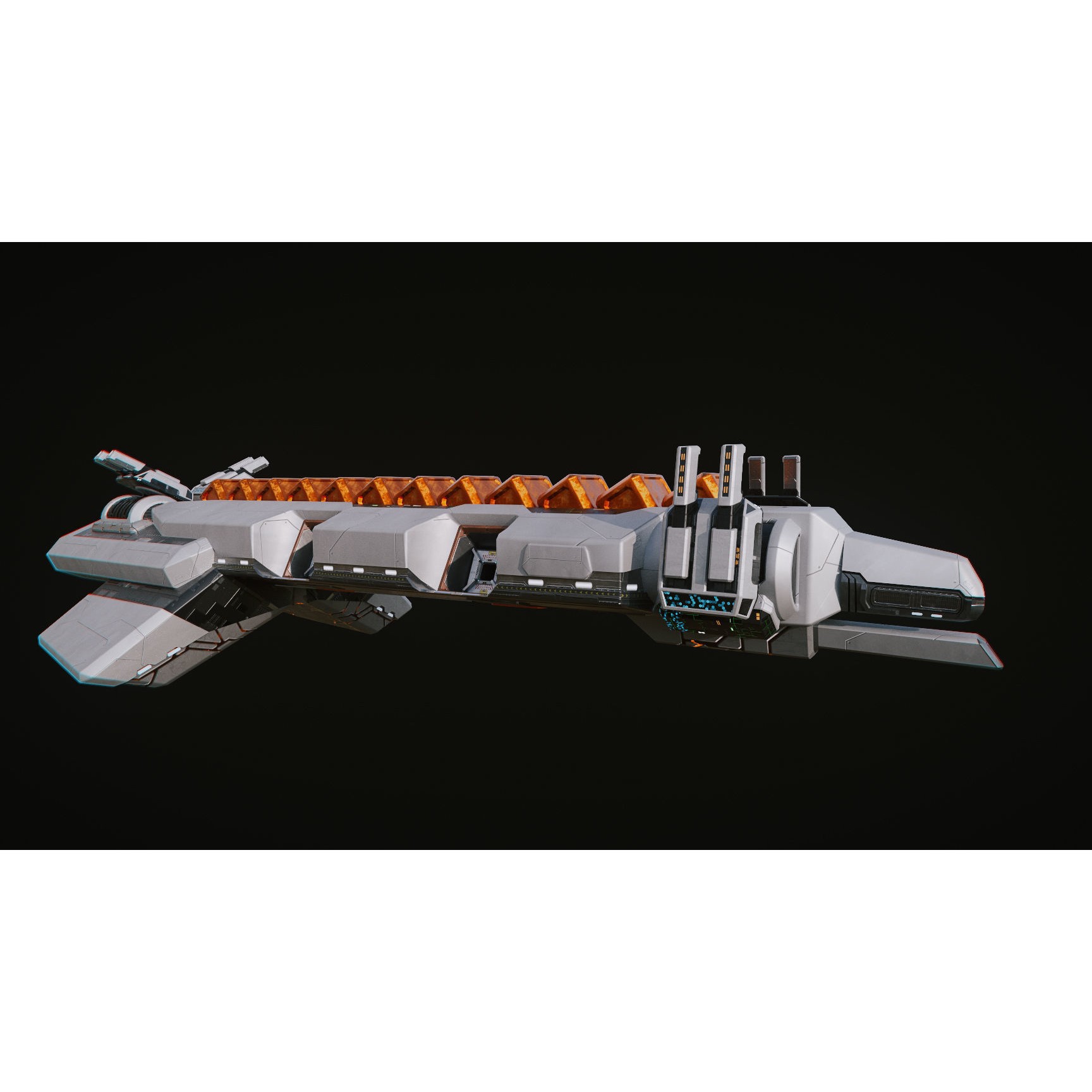Spaceship Fighter - Low-Poly Game-Ready 3D Model - View 4