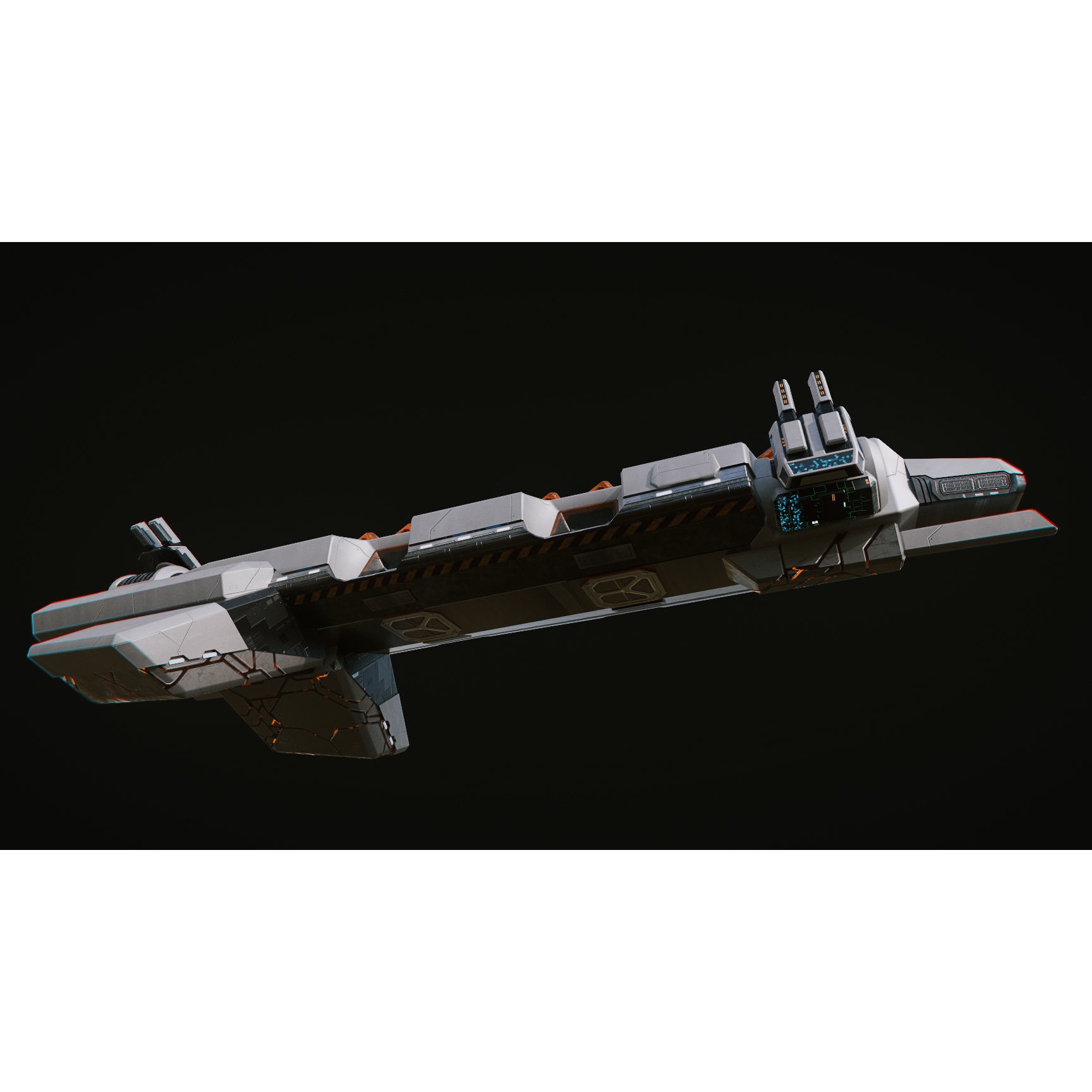 Spaceship Fighter - Low-Poly Game-Ready 3D Model - View 5