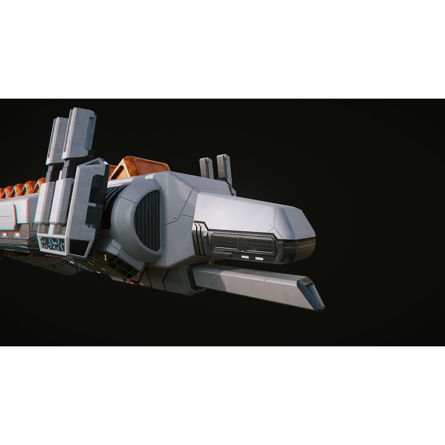 Spaceship Fighter - Low-Poly Game-Ready 3D Model - View 8