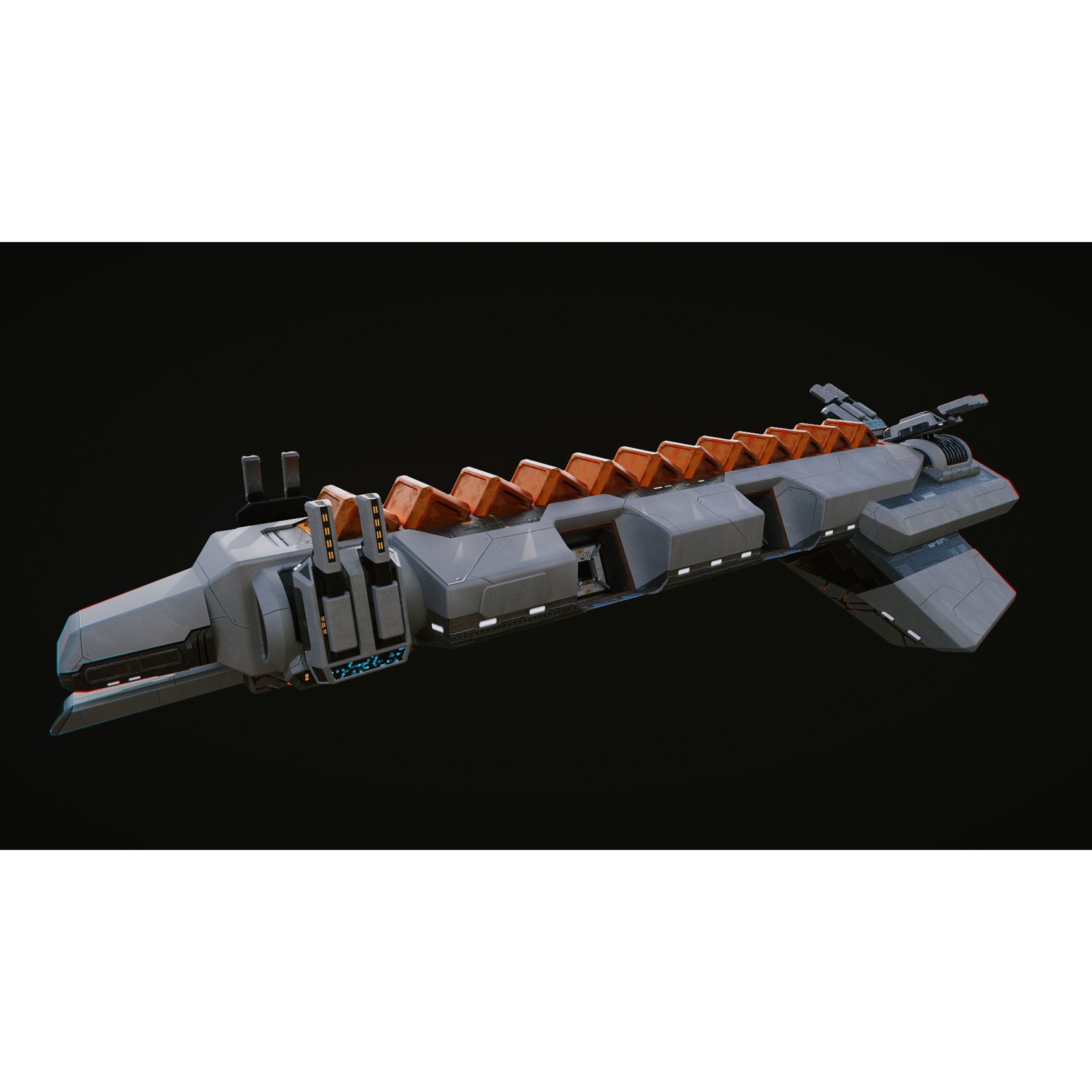 Spaceship Fighter - Low-Poly Game-Ready 3D Model - View 9