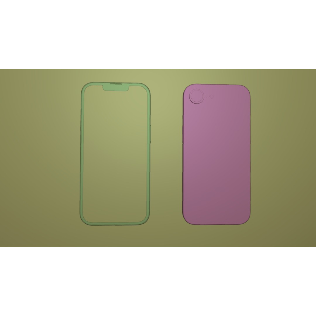 Apple iPhone 16 E White 3D Model – High-Quality PBR Textures, FBX - View 11