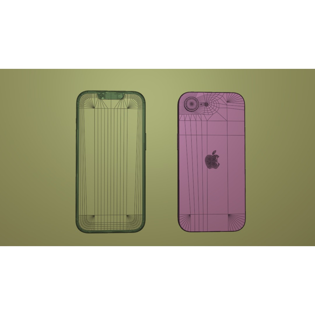 Apple iPhone 16 E White 3D Model – High-Quality PBR Textures, FBX - View 14