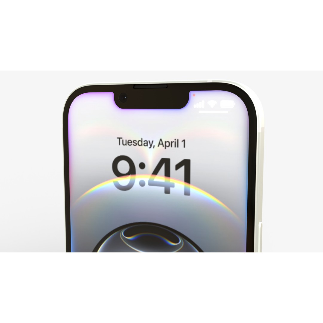 Apple iPhone 16 E White 3D Model – High-Quality PBR Textures, FBX - View 5