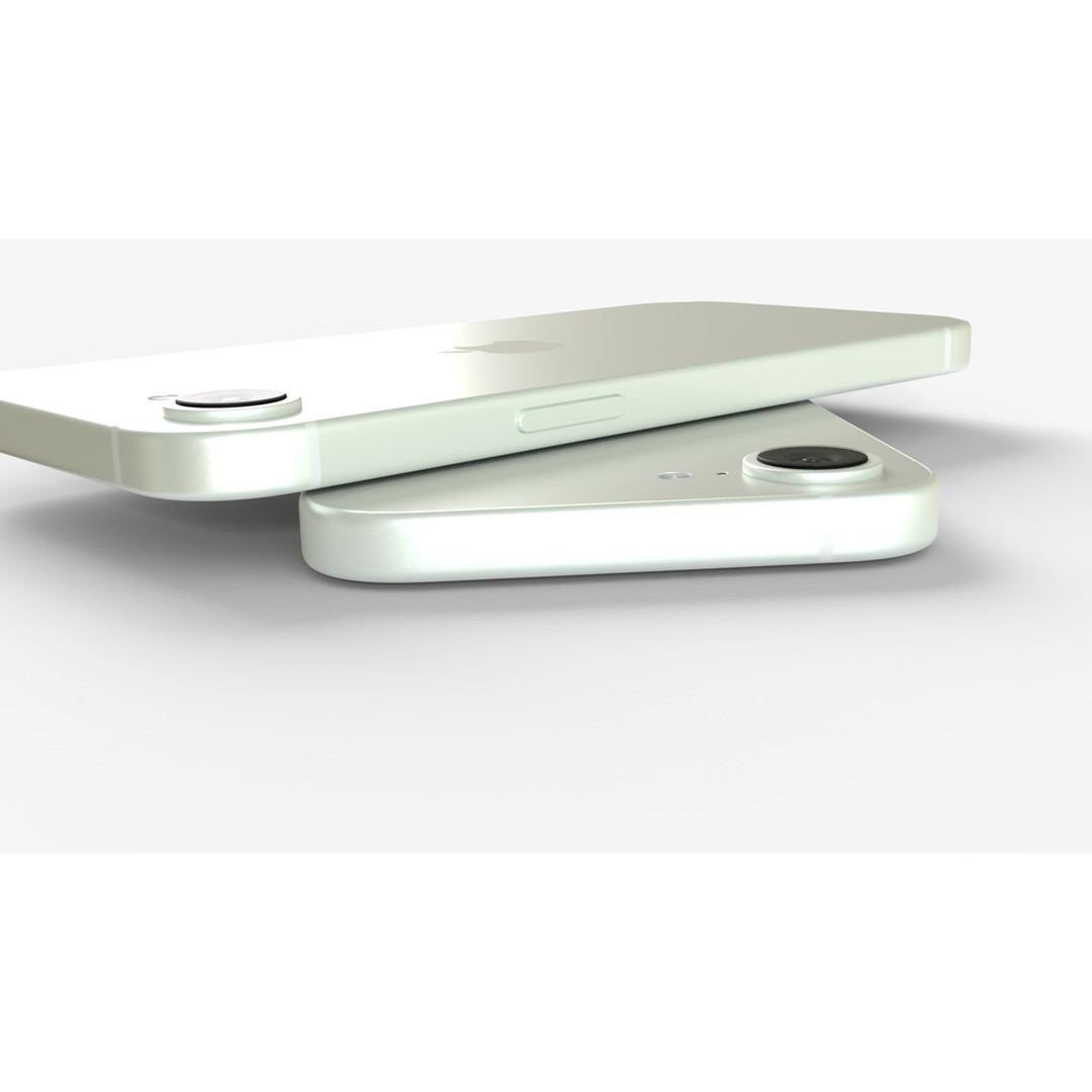 Apple iPhone 16 E White 3D Model – High-Quality PBR Textures, FBX - View 9