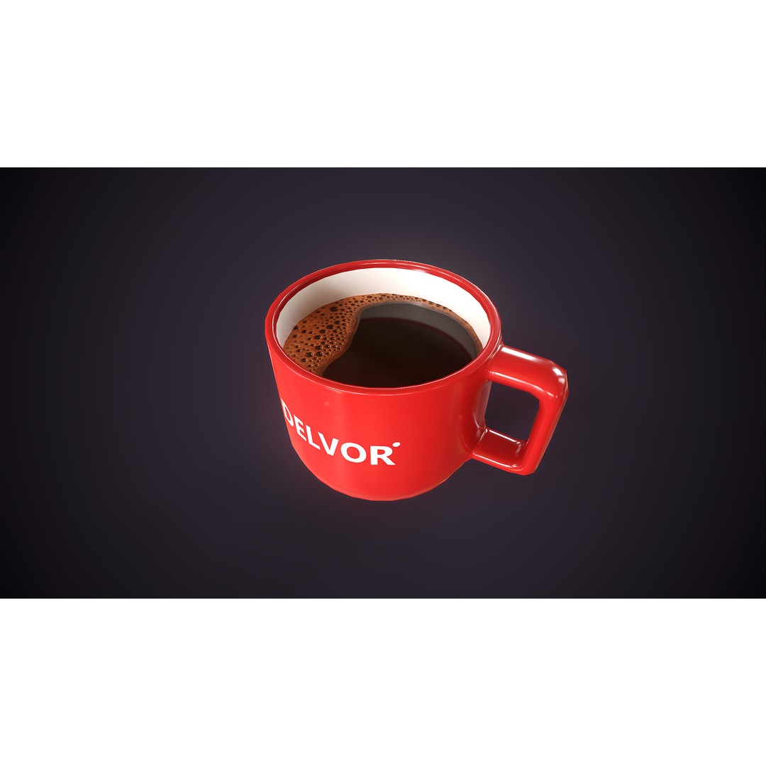Coffee Maker 3D Model – Low Poly Game Ready Asset, FBX, OBJ - View 15