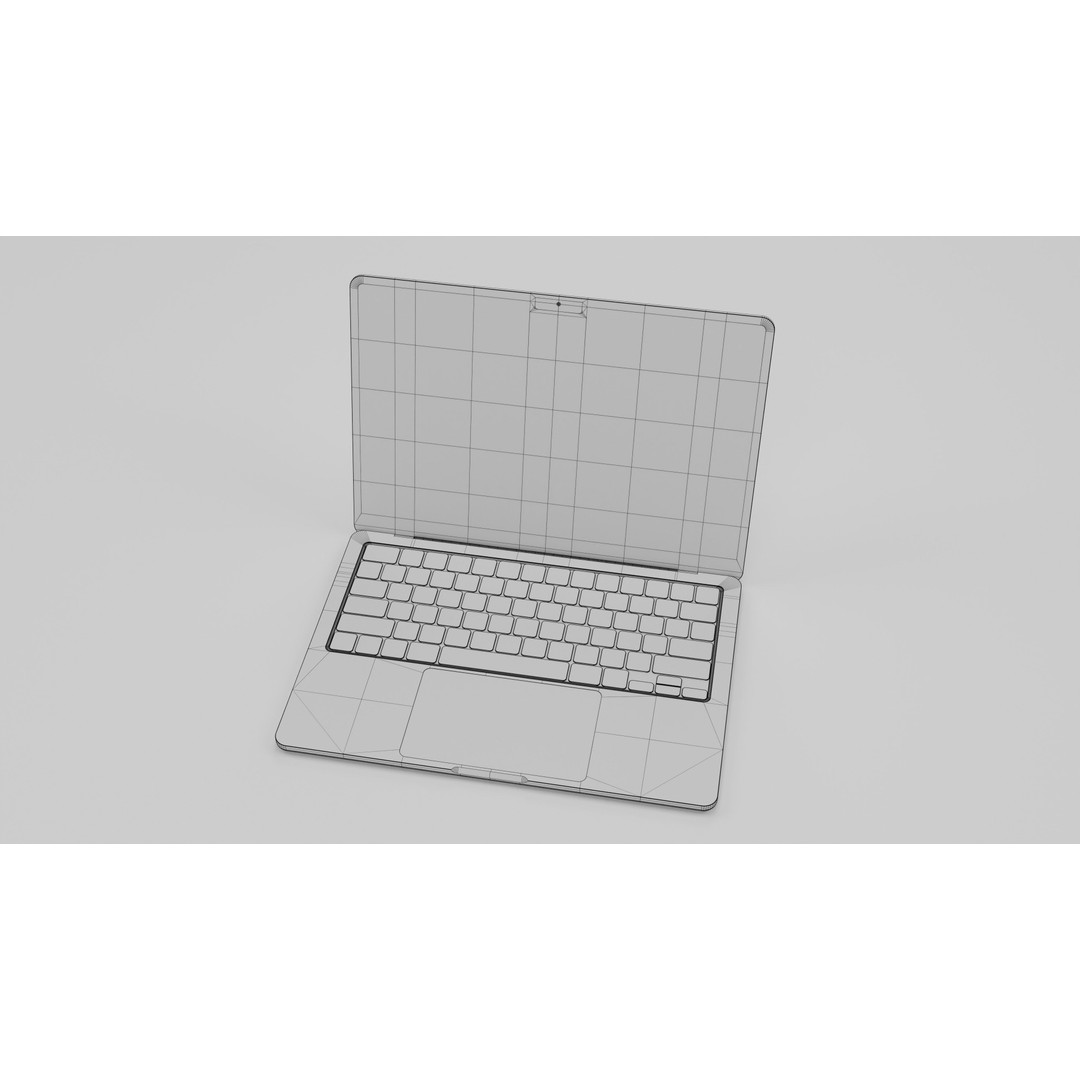 Apple MacBook Air 2024 3D Model – High Poly PBR Model, Blender, FBX - View 10