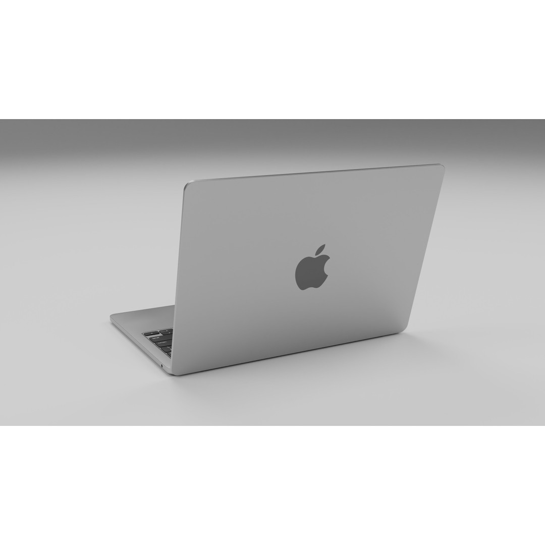 Apple MacBook Air 2024 3D Model – High Poly PBR Model, Blender, FBX - View 4