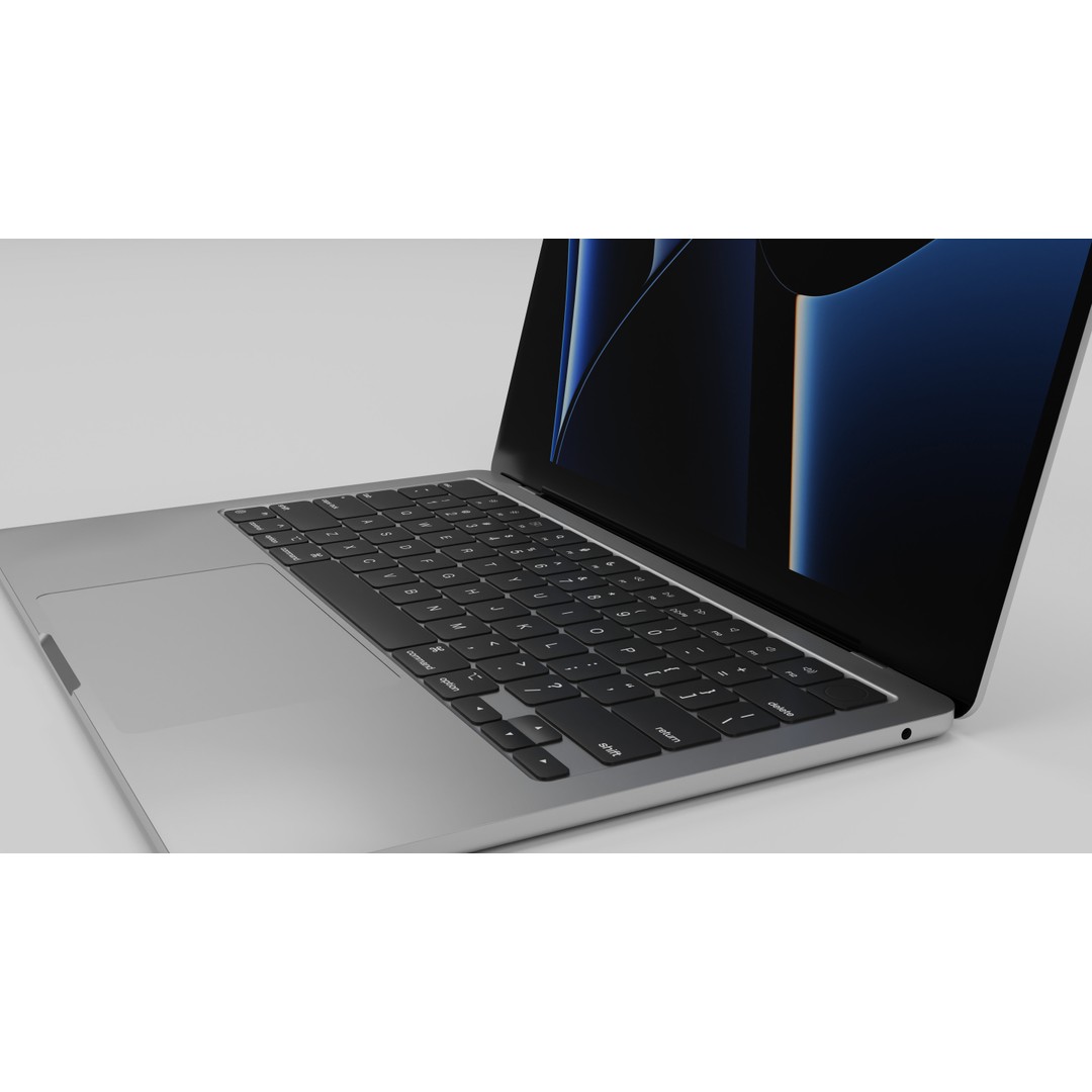 Apple MacBook Air 2024 3D Model – High Poly PBR Model, Blender, FBX - View 6