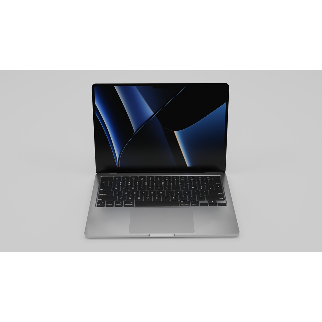 Apple MacBook Air 2024 3D Model – High Poly PBR Model, Blender, FBX - View 7