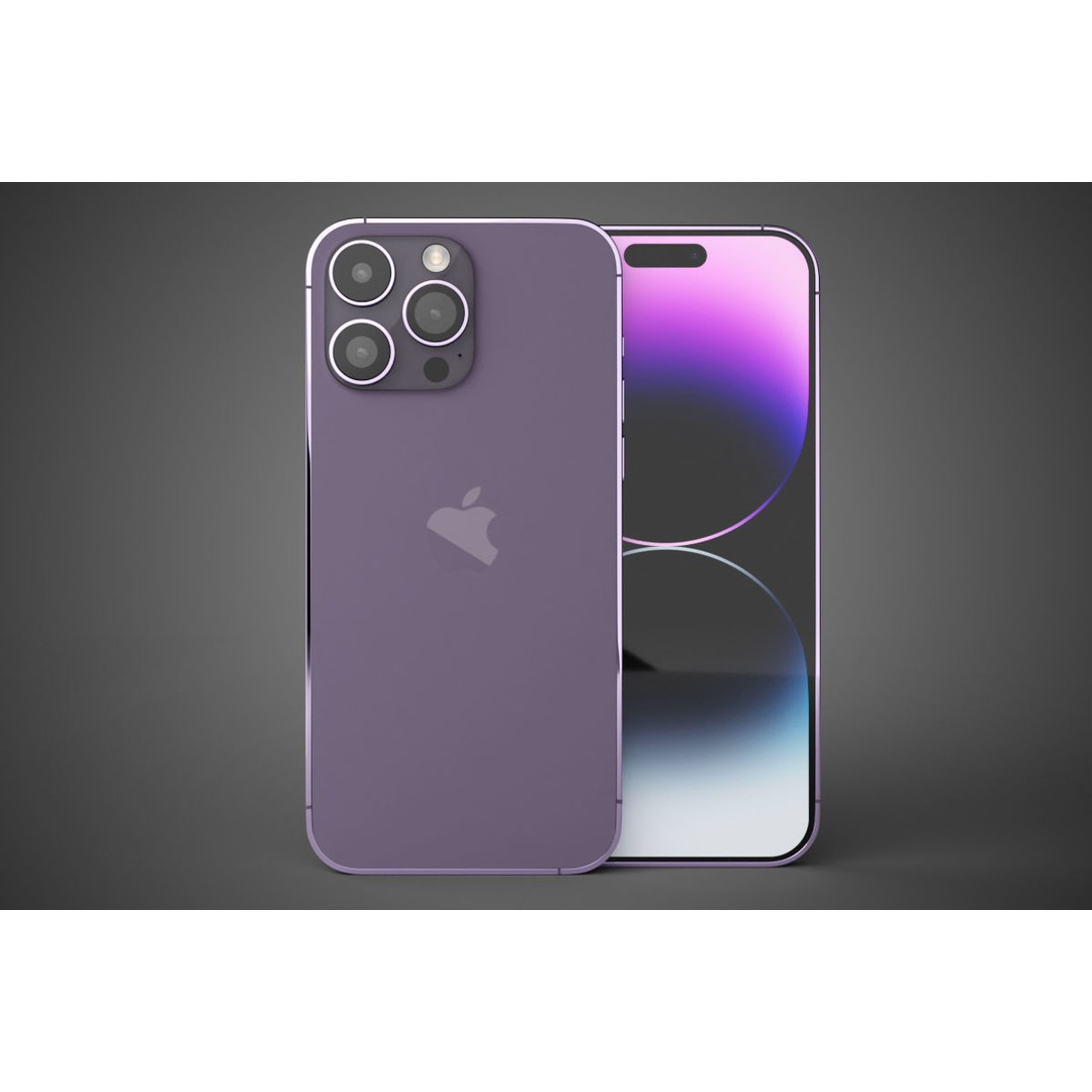 iPhone 14 Pro Max 3D Model – Low Poly Game Asset, FBX