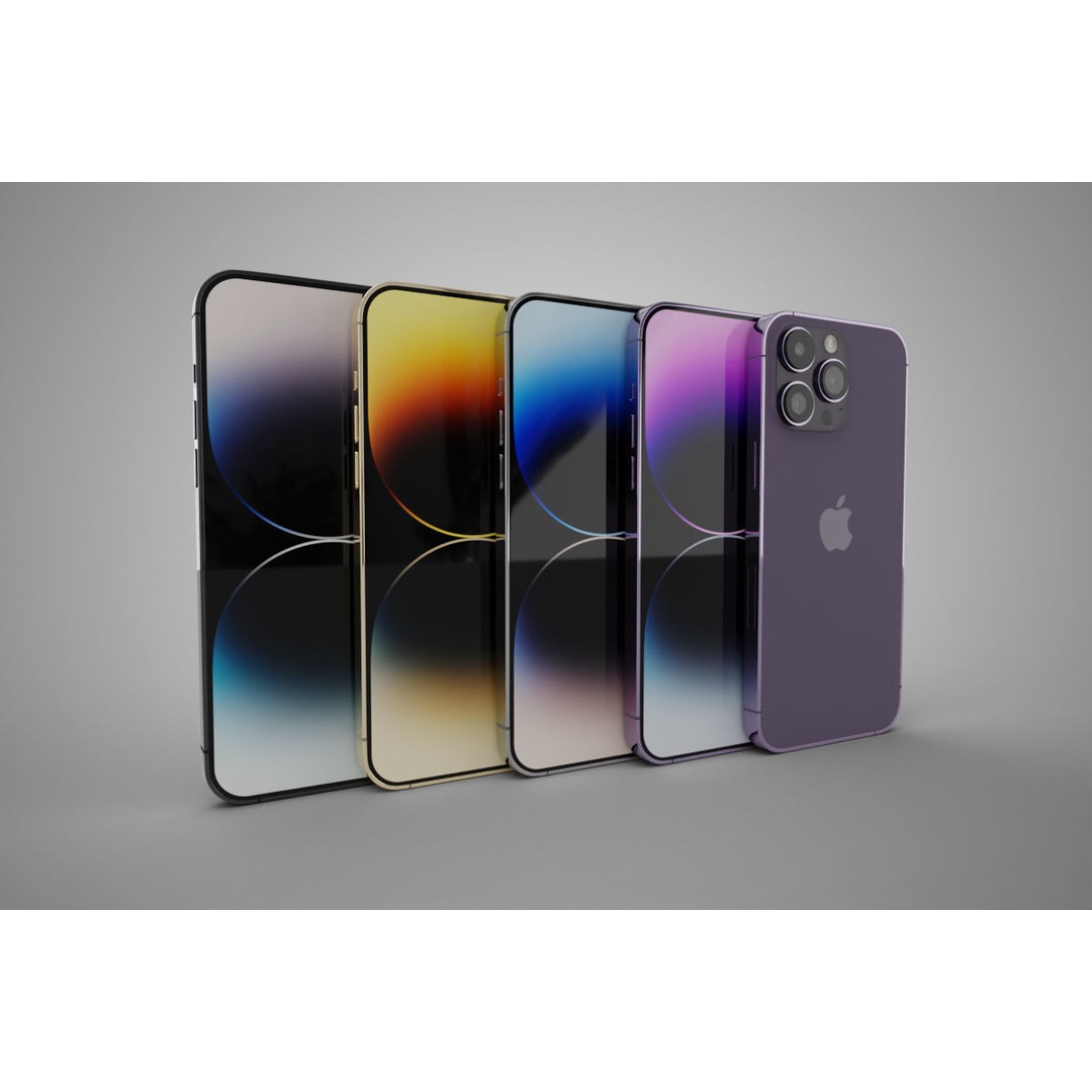 iPhone 14 Pro Max 3D Model – Low Poly Game Asset, FBX - View 3