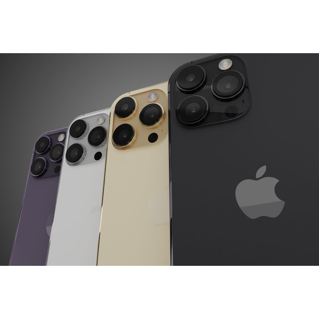iPhone 14 Pro Max 3D Model – Low Poly Game Asset, FBX - View 5