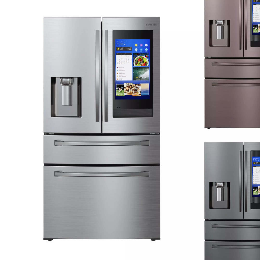 Samsung French Door Refrigerator 3D Model – High Poly PBR Asset, FBX - View 2