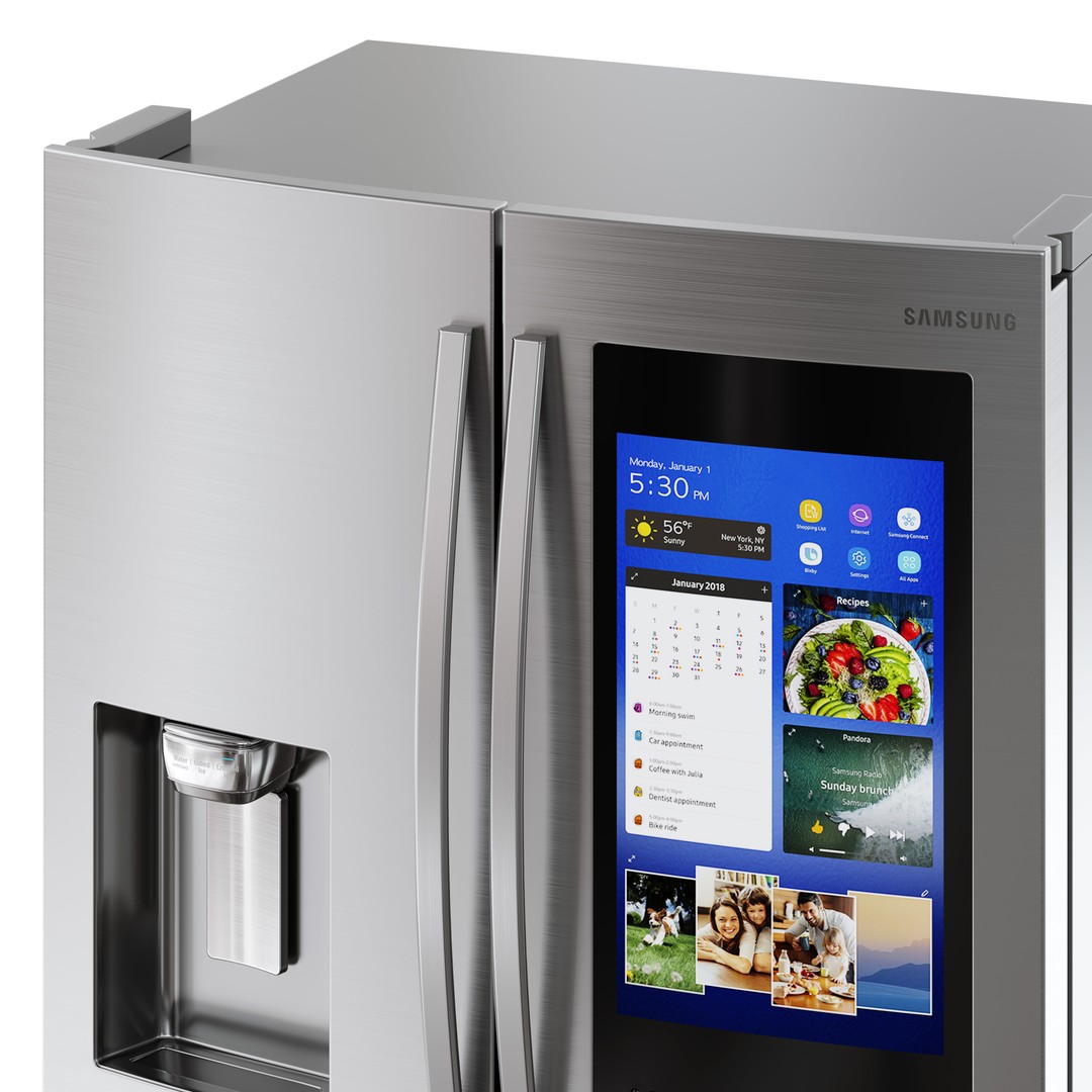 Samsung French Door Refrigerator 3D Model – High Poly PBR Asset, FBX - View 4