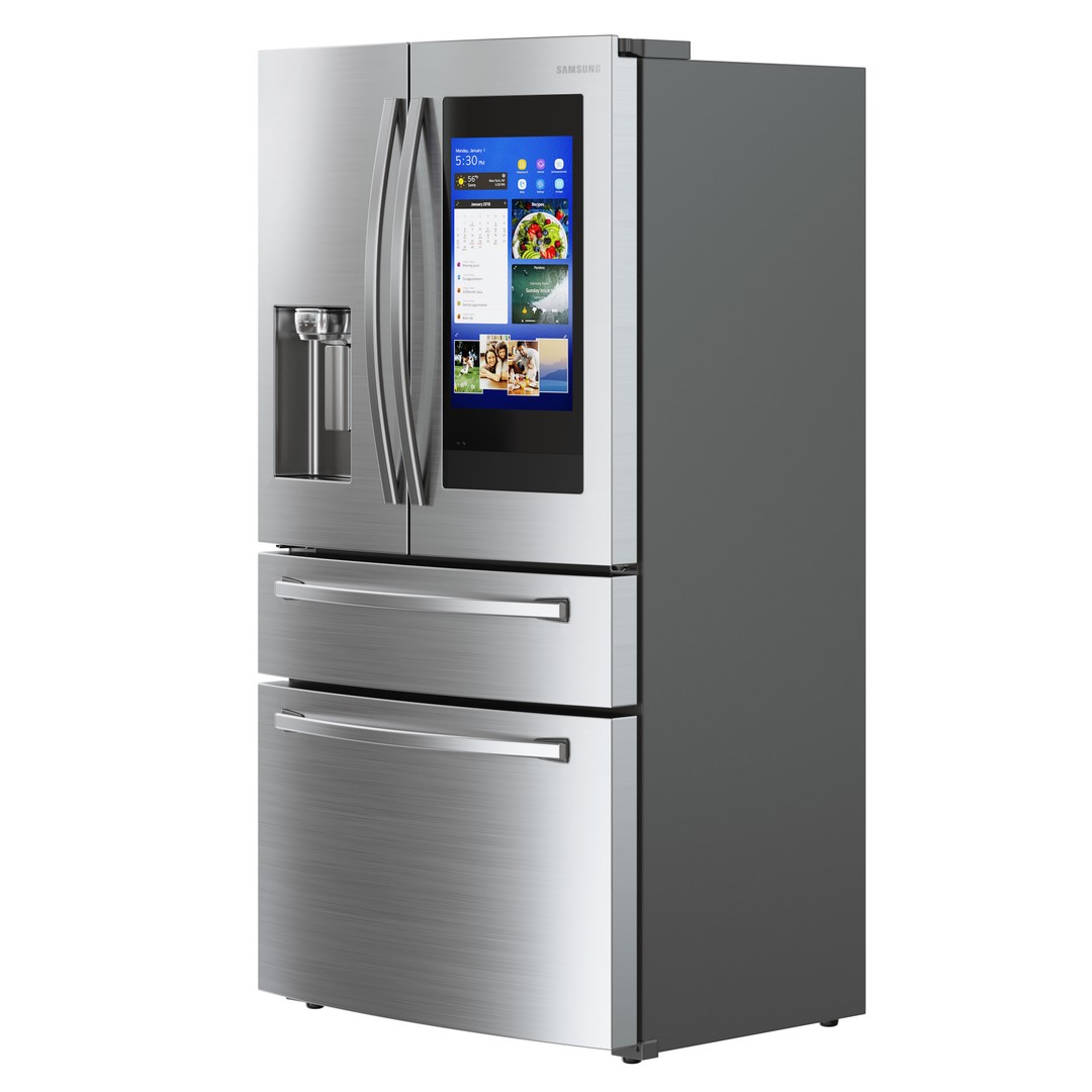 Samsung French Door Refrigerator 3D Model – High Poly PBR Asset, FBX - View 5