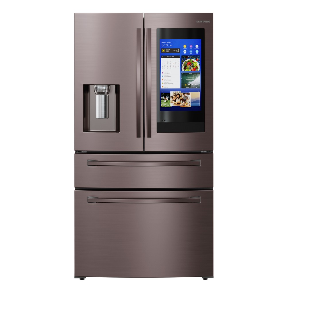 Samsung French Door Refrigerator 3D Model – High Poly PBR Asset, FBX - View 6