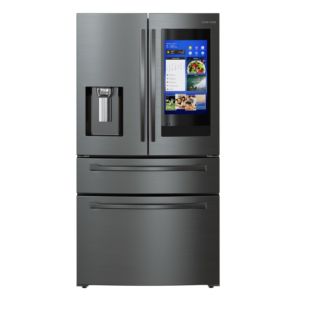 Samsung French Door Refrigerator 3D Model – High Poly PBR Asset, FBX - View 7