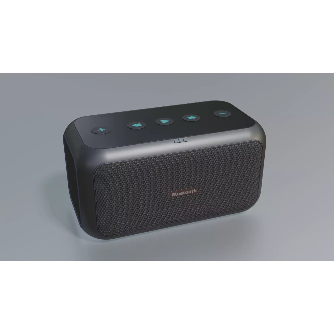 Bluetooth Speaker 3D Model – Low Poly Portable Audio Asset, FBX - View 2