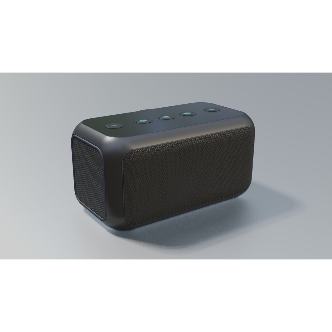 Bluetooth Speaker 3D Model – Low Poly Portable Audio Asset, FBX - View 5