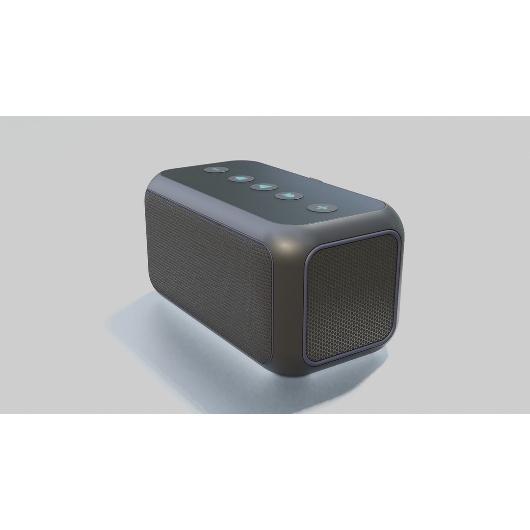 Bluetooth Speaker 3D Model – Low Poly Portable Audio Asset, FBX - View 6