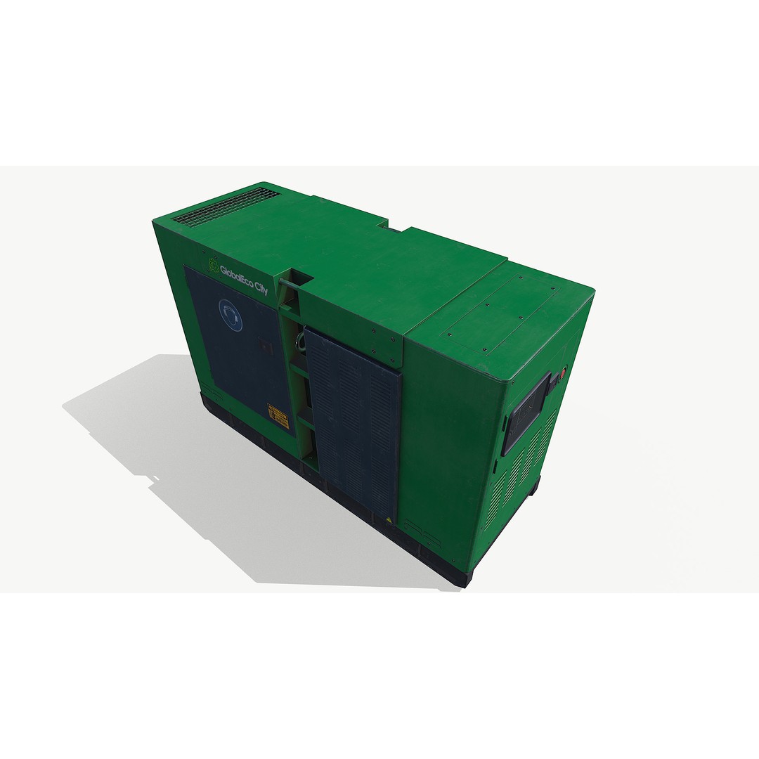 Diesel Generator 3D Model – Low Poly Game Asset, FBX, PBR Textures - View 10