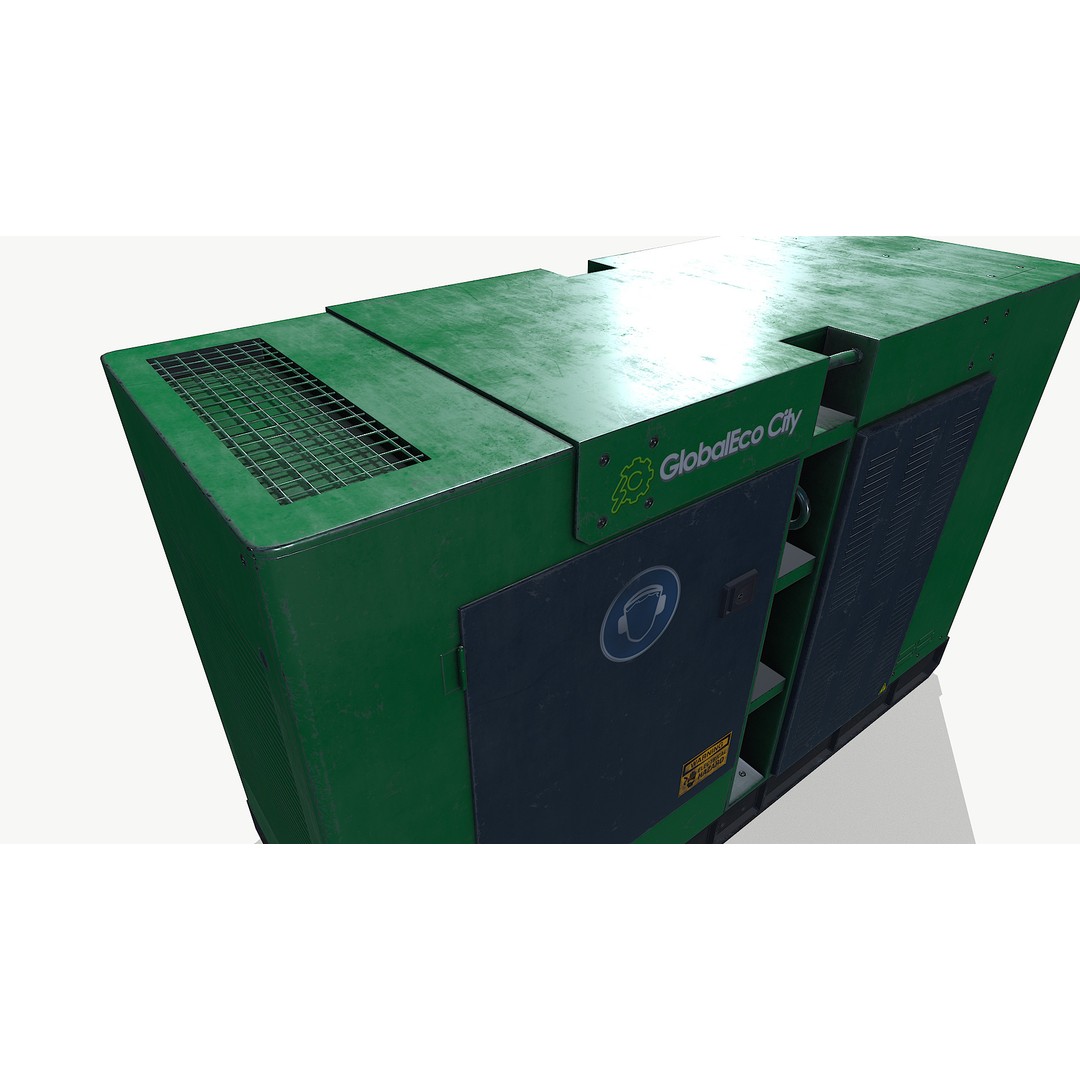Diesel Generator 3D Model – Low Poly Game Asset, FBX, PBR Textures - View 11
