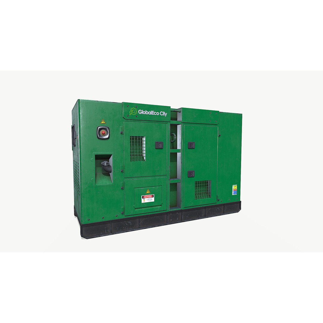Diesel Generator 3D Model – Low Poly Game Asset, FBX, PBR Textures - View 3