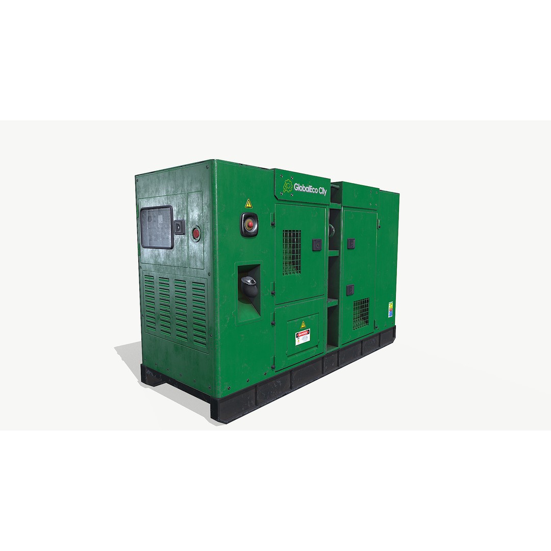 Diesel Generator 3D Model – Low Poly Game Asset, FBX, PBR Textures - View 4