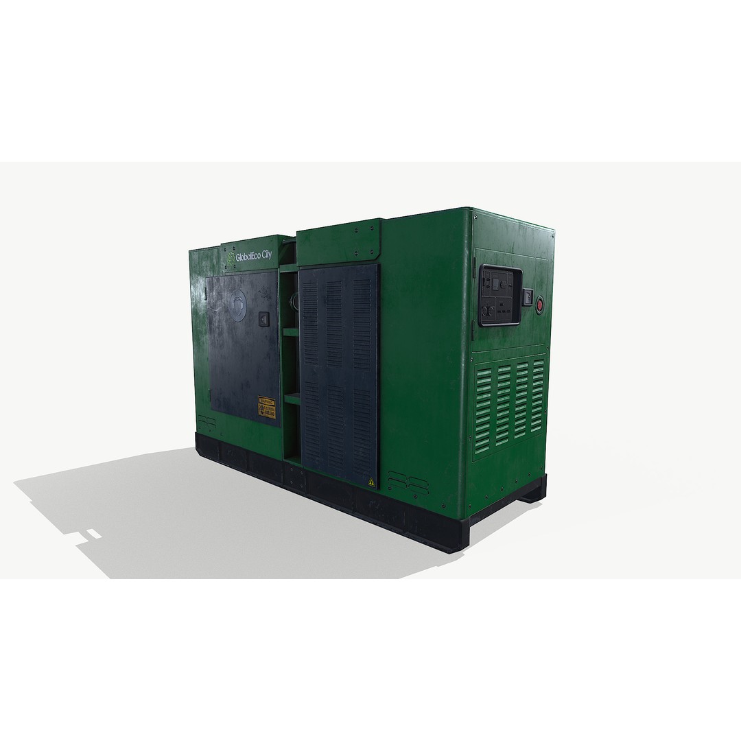 Diesel Generator 3D Model – Low Poly Game Asset, FBX, PBR Textures - View 5