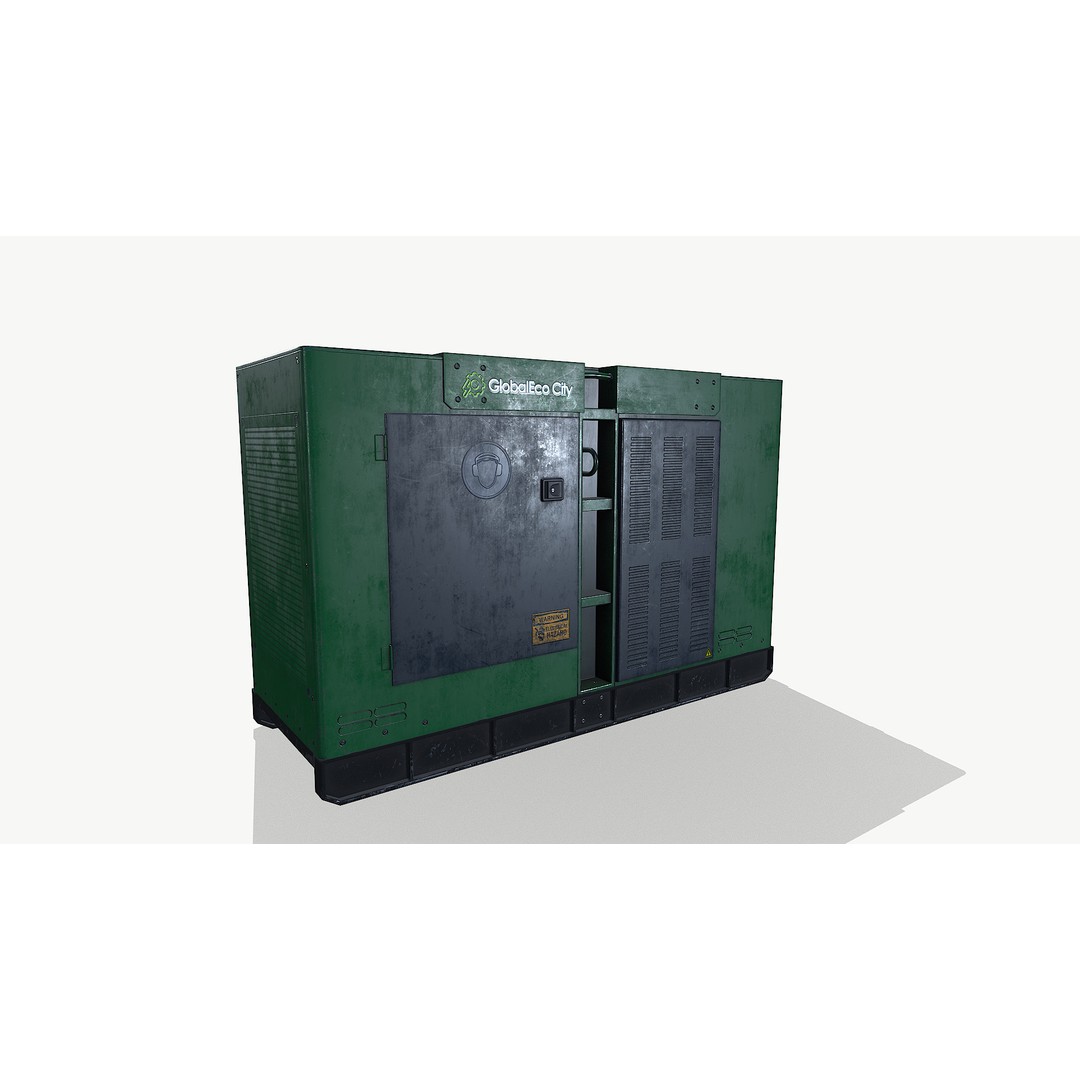 Diesel Generator 3D Model – Low Poly Game Asset, FBX, PBR Textures - View 6