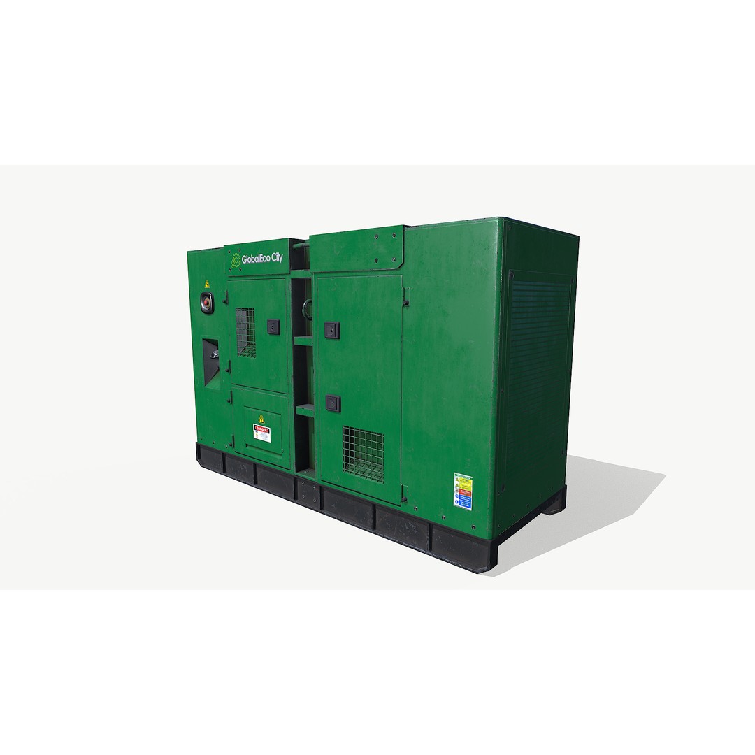 Diesel Generator 3D Model – Low Poly Game Asset, FBX, PBR Textures - View 7