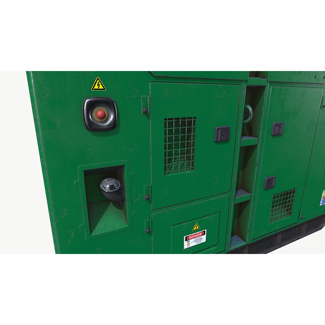 Diesel Generator 3D Model – Low Poly Game Asset, FBX, PBR Textures - View 8