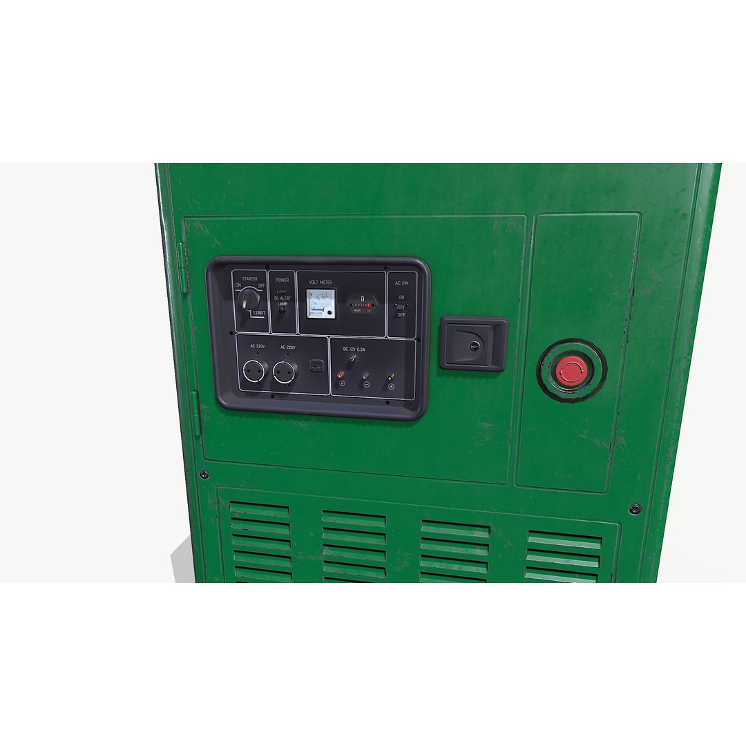 Diesel Generator 3D Model – Low Poly Game Asset, FBX, PBR Textures - View 9