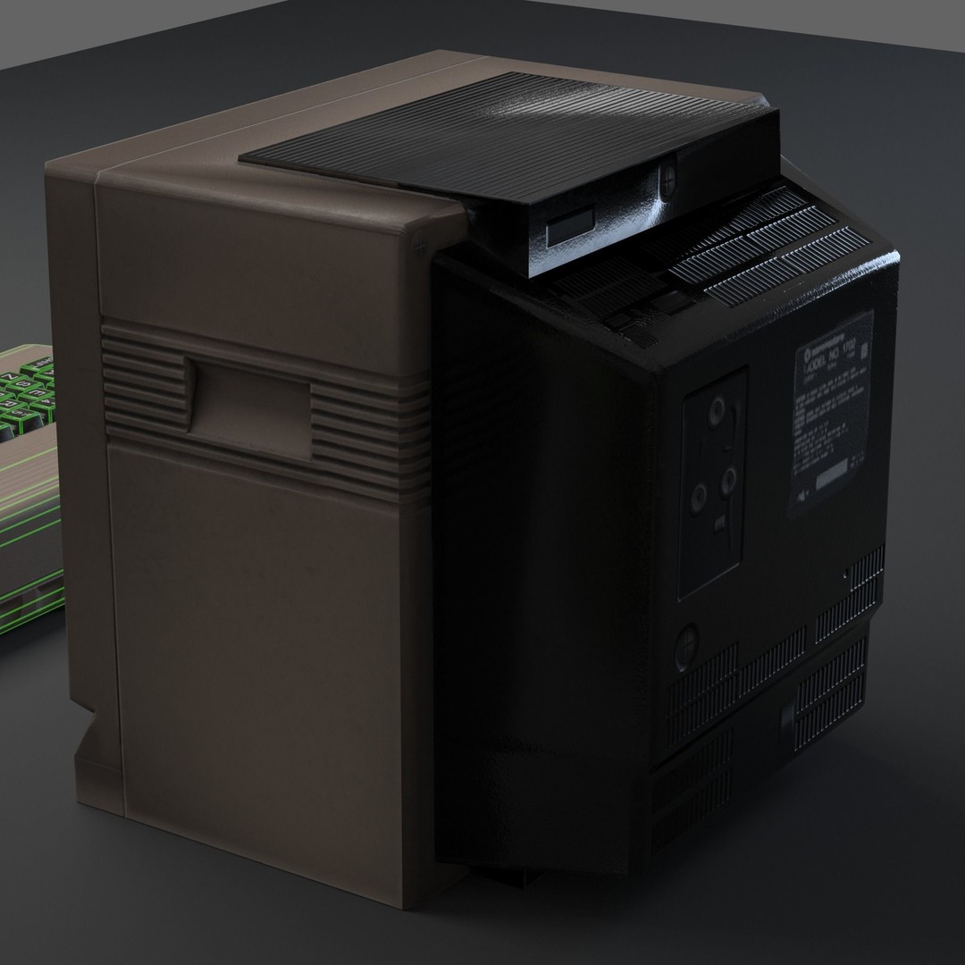 Commodore 64 3D Model – Low Poly Retro Computer Set, Game Ready - View 10