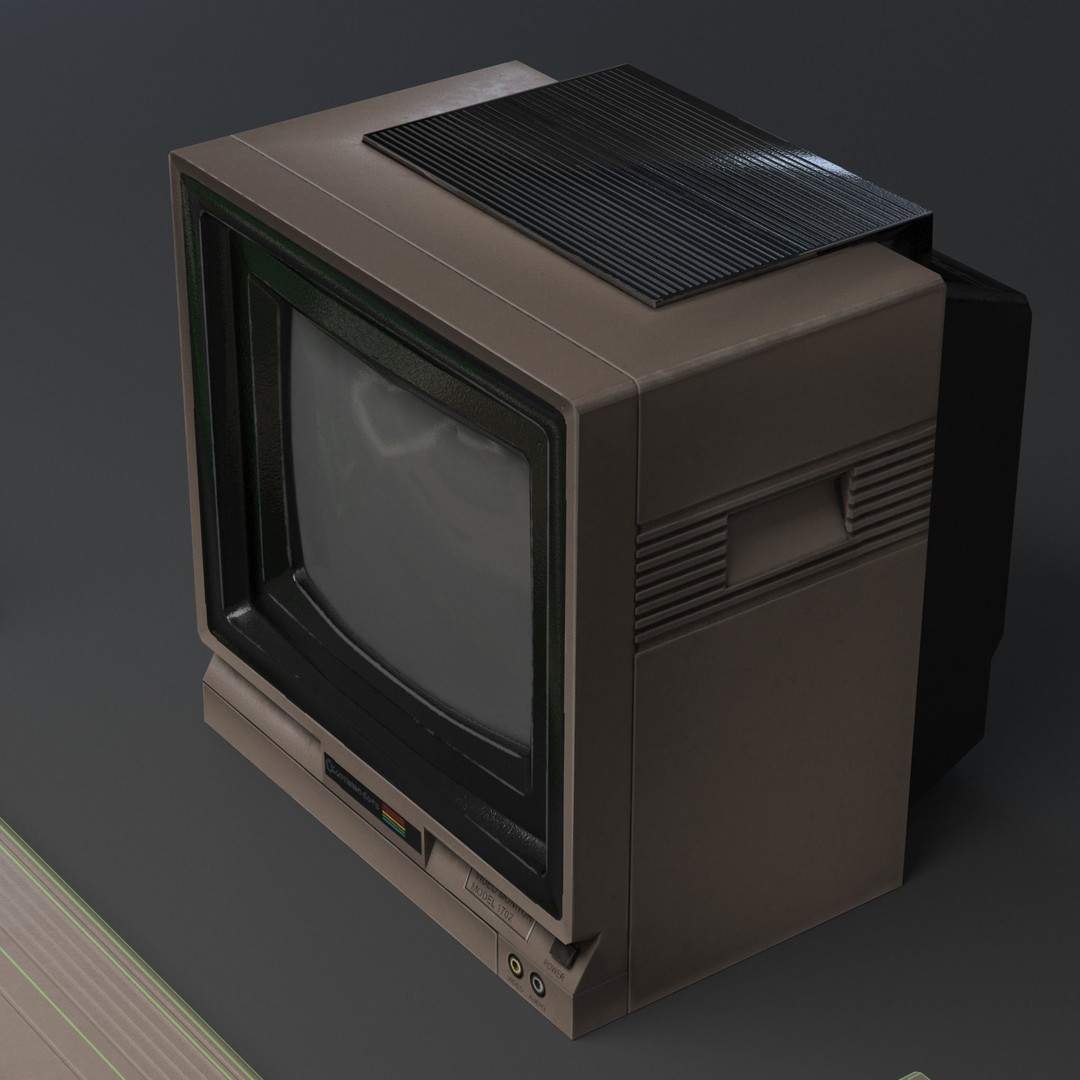 Commodore 64 3D Model – Low Poly Retro Computer Set, Game Ready - View 11
