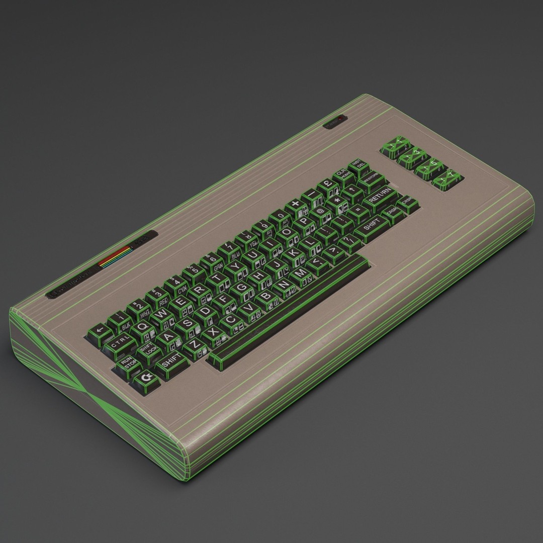 Commodore 64 3D Model – Low Poly Retro Computer Set, Game Ready - View 15