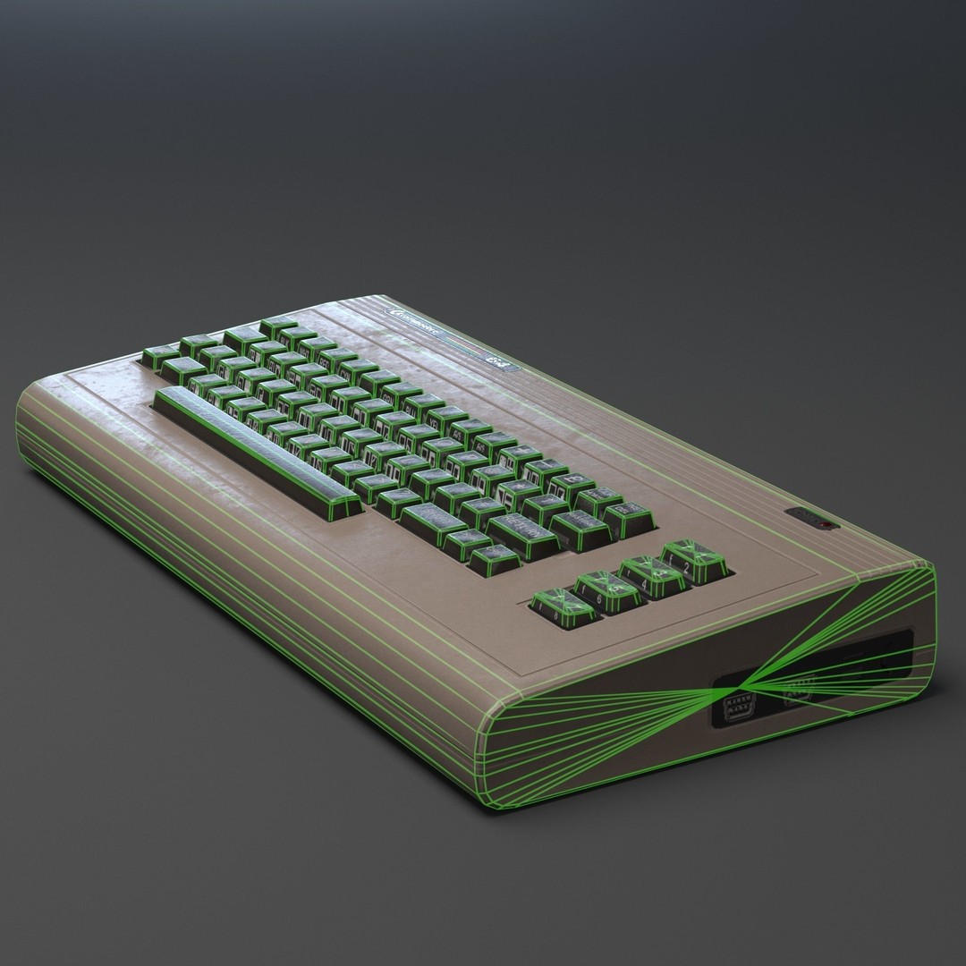 Commodore 64 3D Model – Low Poly Retro Computer Set, Game Ready - View 16