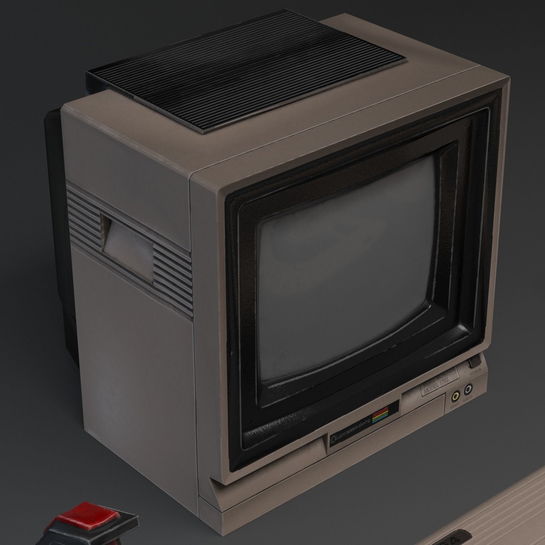 Commodore 64 3D Model – Low Poly Retro Computer Set, Game Ready - View 9