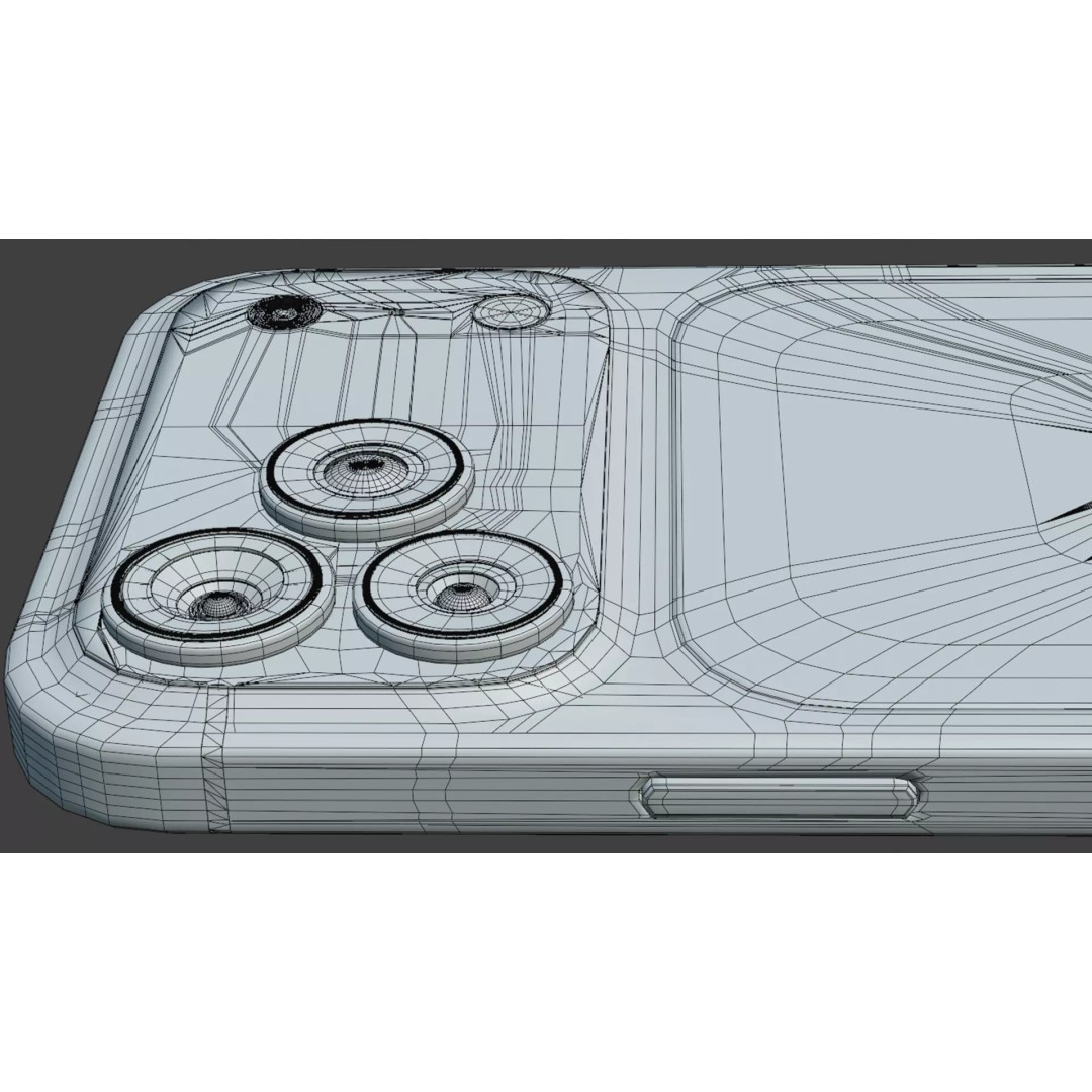 iPhone 17 Pro Max 3D Model – Low Poly Detailed Design, Blender, FBX - View 27