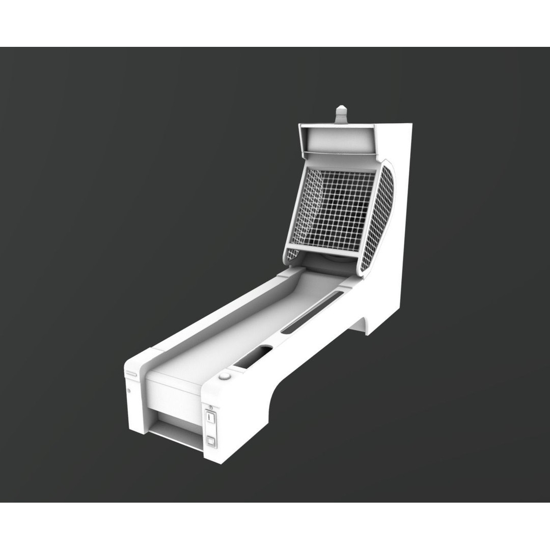 Skee-Ball Arcade Machine 3D Model – Low Poly Game Asset, FBX - View 11