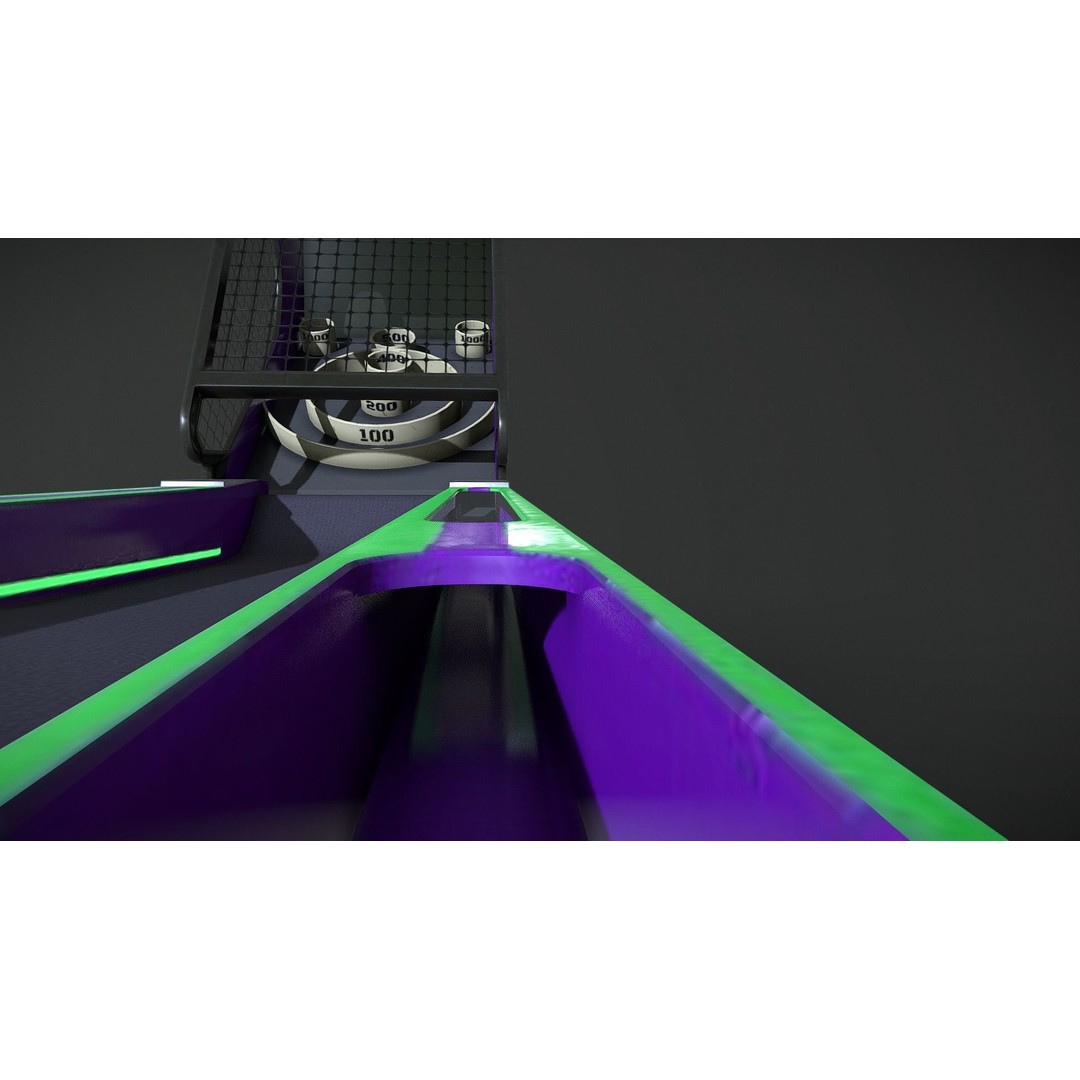 Skee-Ball Arcade Machine 3D Model – Low Poly Game Asset, FBX - View 6
