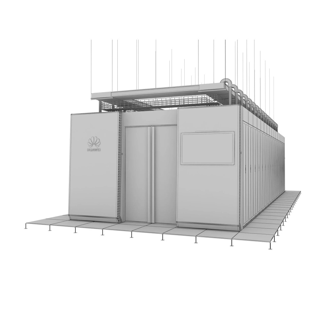 Server 3D Model – High Poly Rack-Mounted Cooling System, FBX, OBJ - View 7