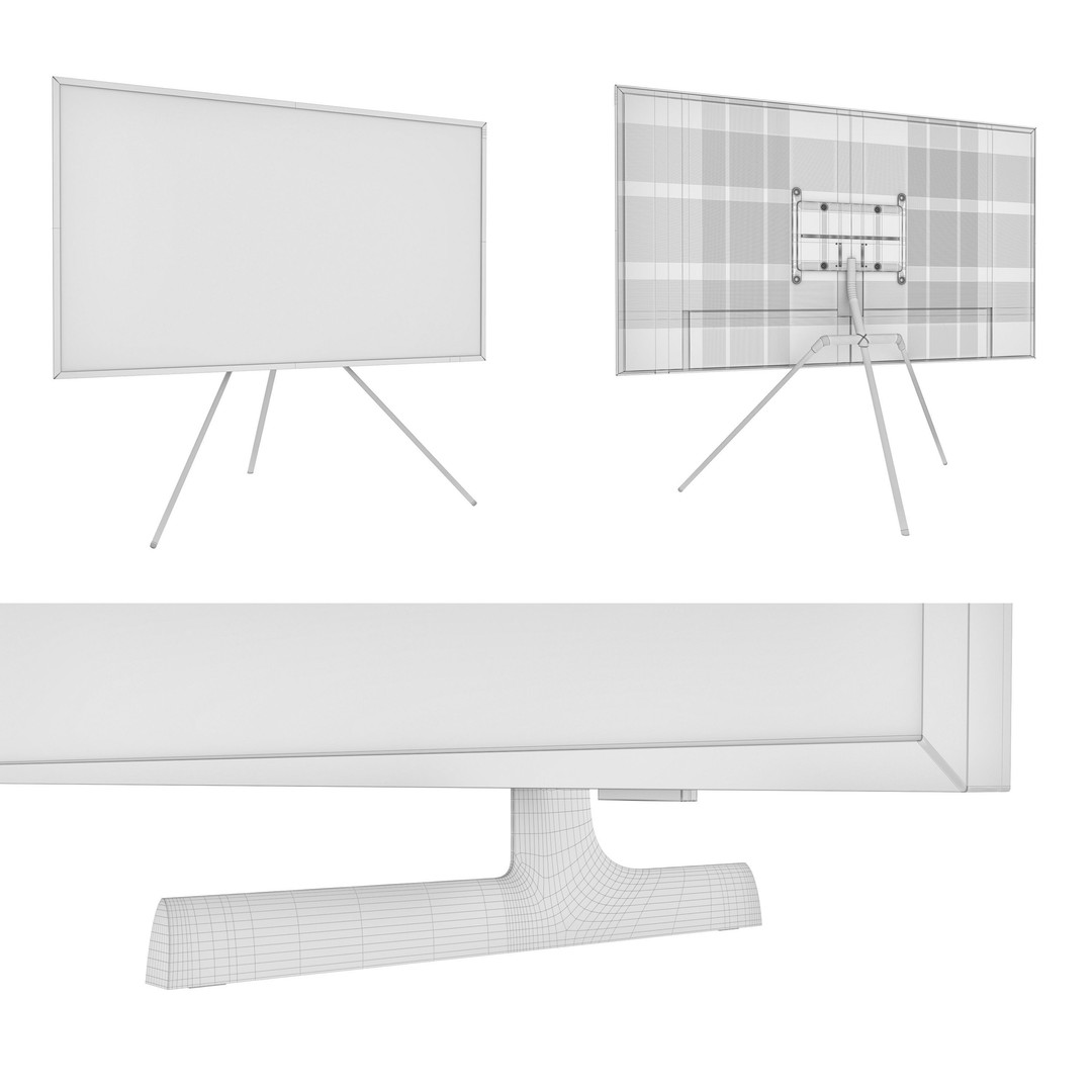 Samsung The Frame QLED 4K HDR Smart TV 3D Model – High Poly, PBR Textured - View 8