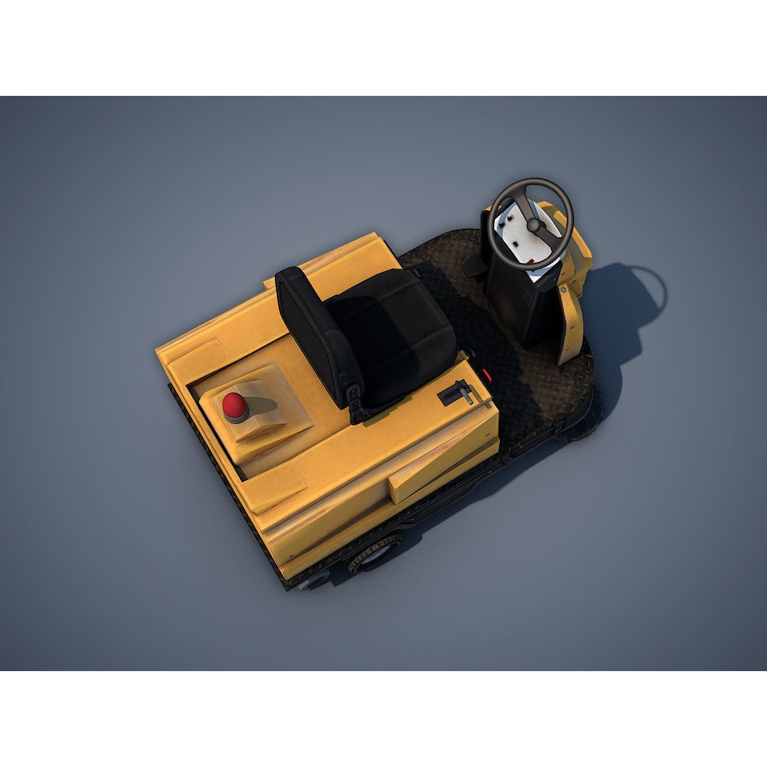 Electric Sweeping Car 3D Model – Low Poly Game Asset, FBX, PBR - View 7