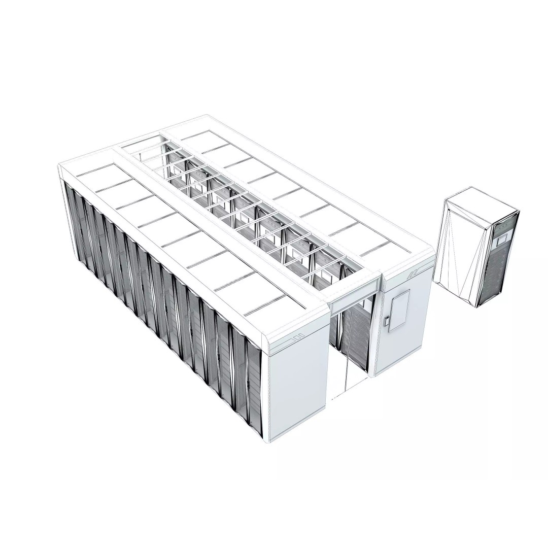 Server 3D Model – High Poly Rack-Mounted Cooling System, FBX & OBJ