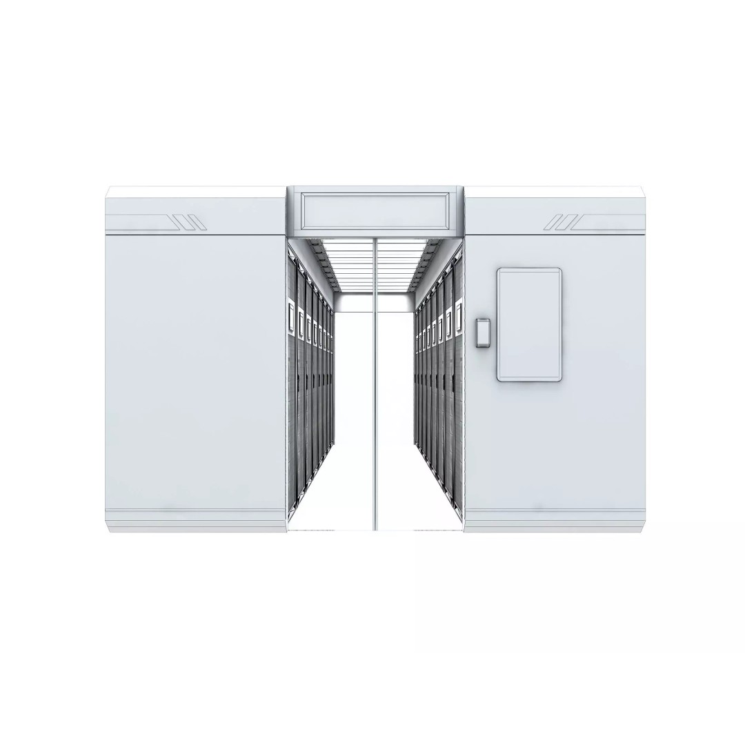 Server 3D Model – High Poly Rack-Mounted Cooling System, FBX & OBJ - View 7